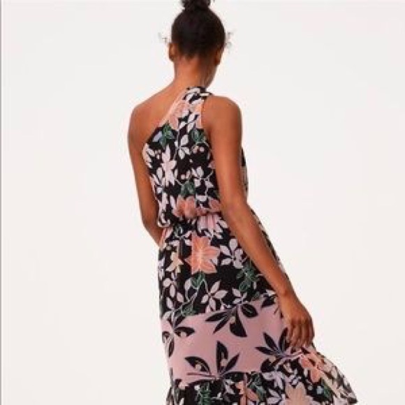 LOFT Floral One Shoulder Dress - Picture 2 of 4